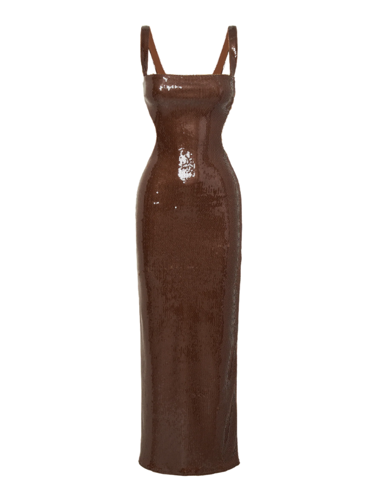 VESTIDO CÉLESTE CHOCOLATE