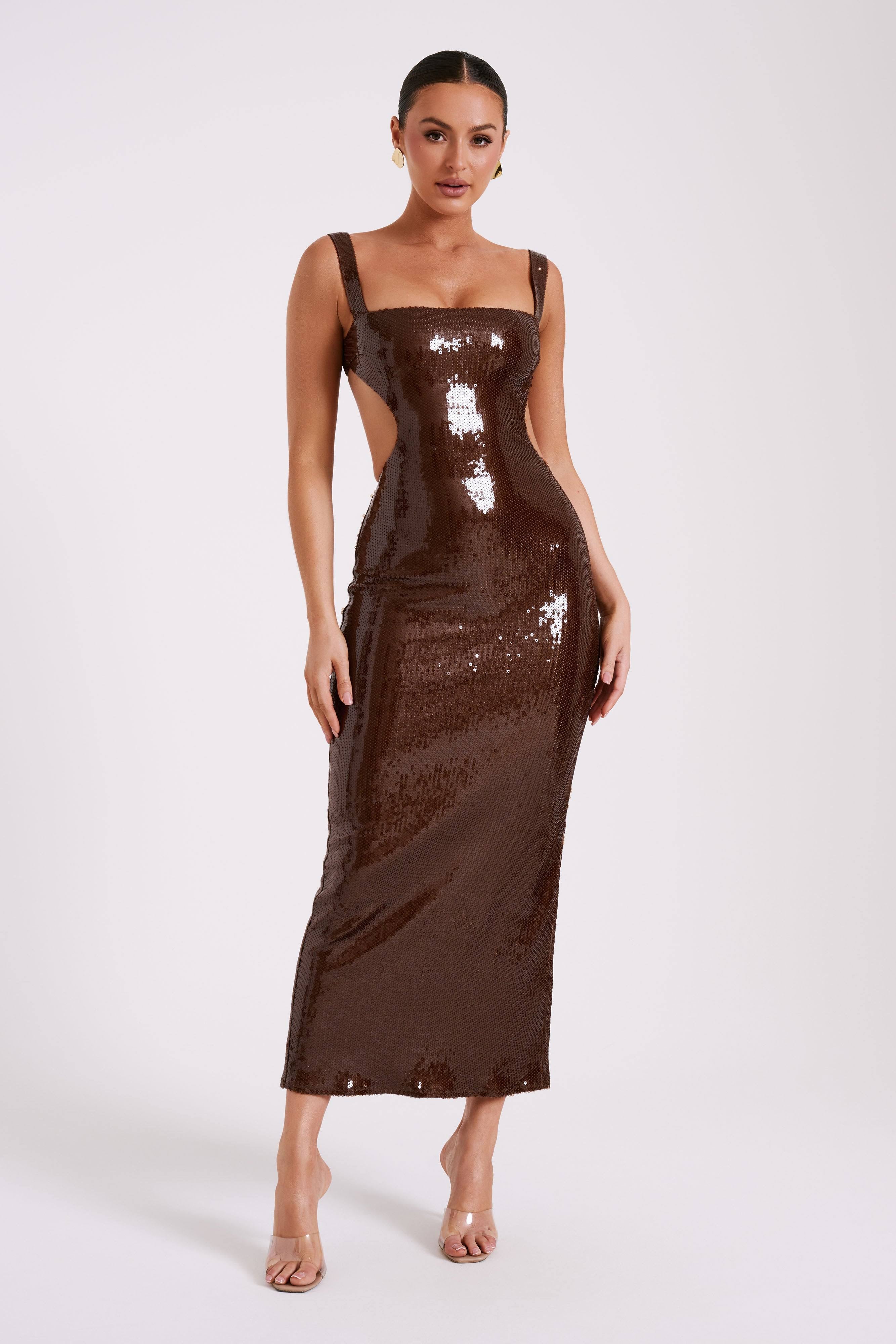 VESTIDO CÉLESTE CHOCOLATE